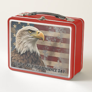 Lunch Box Aigle majestueux et drapeau – Esprit de liberté