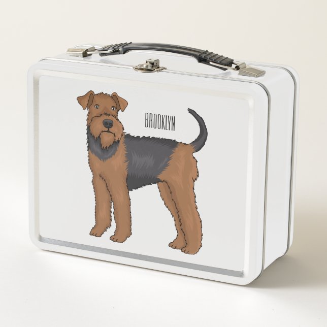 Lunch Box Airedale terrier dog cartoon (Devant)