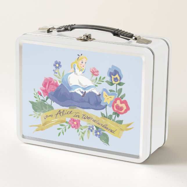Lunch Box Alice au pays des merveilles| Alice dans l'aquarel (Devant)