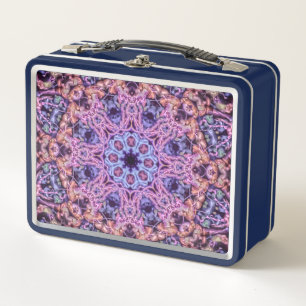 Lunch Box Alien Purple Psychedélique Kaleidoscopique Mandala