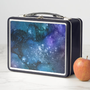 Lunch Box Amateurs de Galaxie Ciel Bleu Étoilé Étincelles Bl