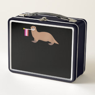 Lunch Box Amateurs de Otter   Otter Lesbian Flag migre Arc-e