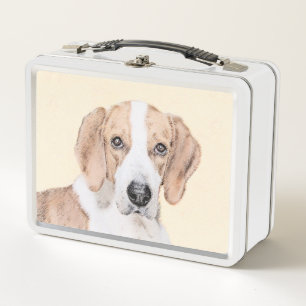 Lunch Box American Foxhound Painting - Joli art original chi