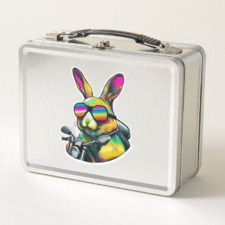Lunch Box Amusant coloré Bunny de Pâques Design graphique