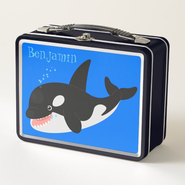 Lunch Box Amusante baleine orque mignonne dessin animé (Devant)