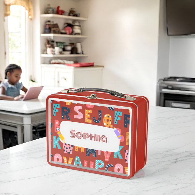 Lunch Box Amusement Alphabet personnalisé - Retour à l'école (Créateur téléchargé)