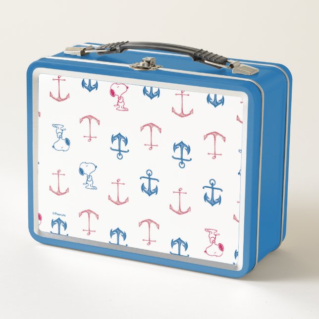 Lunch Box Ancre nautique Snoopy Motif (Devant)