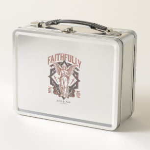 Lunch Box Ange fidèlement gravure vintage T-Shi chrétien