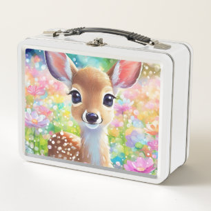 Lunch Box Animal de cerfs mûrs dans la prairie de fleurs