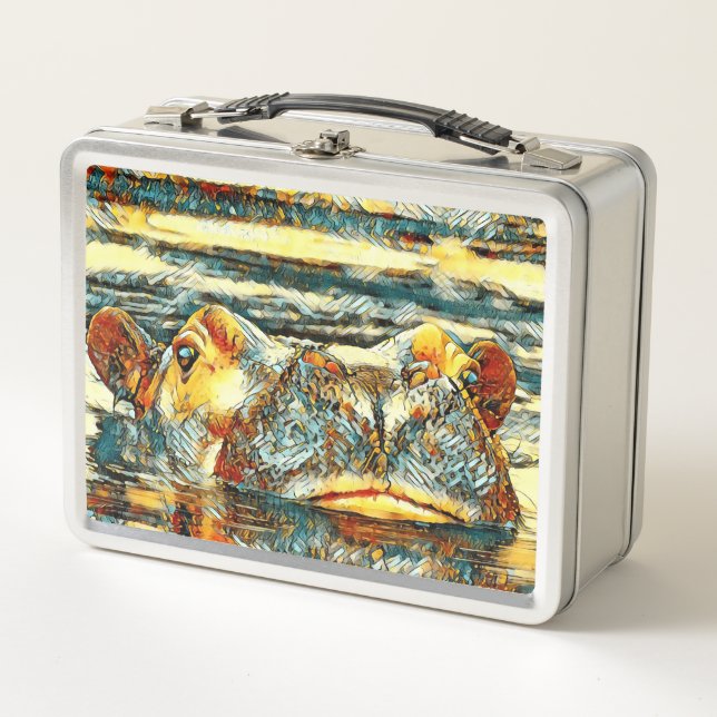 Lunch Box AnimalArt_Hippo_001 (Devant)