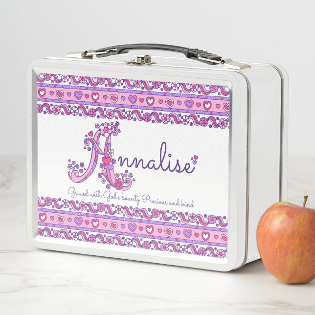 Lunch Box Annalise le nom des filles signifiant boîte à lunc (En situation)