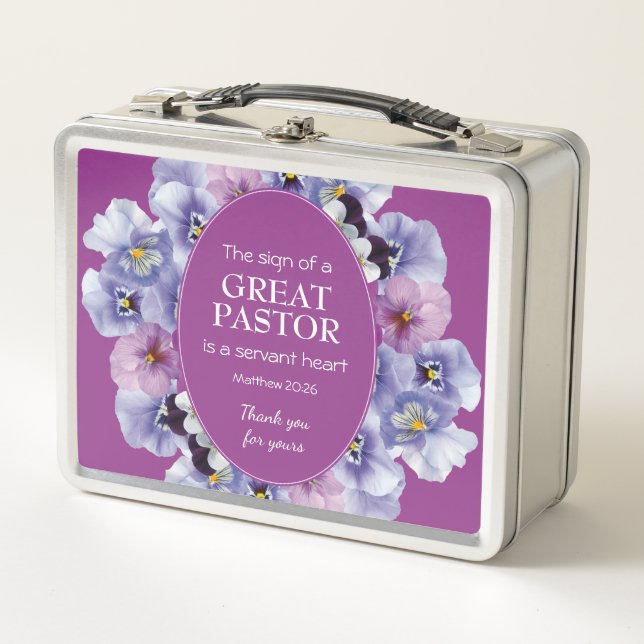 Lunch Box Appréciation du pasteur Merci Floral (Devant)