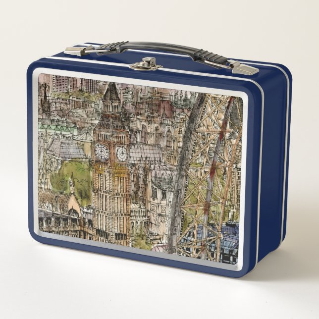 Lunch Box Aquarelle Big Ben des destinations | et oeil de (Devant)