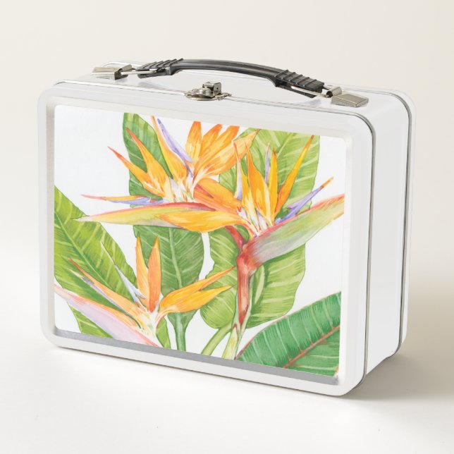 Lunch Box Aquarelle de fleurs exotiques (Devant)