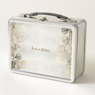 Lunch Box Aquarelle Golden Eucalyptus Foliage brillant éléga