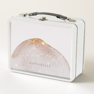 Lunch Box Aquarelle moderne en or girly formes simple élégan