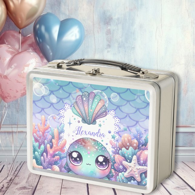 Lunch Box Aquarelle personnalisée sous la mer (Créateur téléchargé)