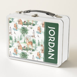 Lunch Box Aquarelle Woodland Baby Motif animal