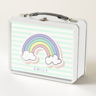 Lunch Box Arc-en-ciel mignon - Mint Green Stried Kids