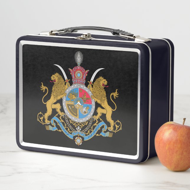 Lunch Box Armoiries impériales de l'Iran (1925-1979) (En situation)