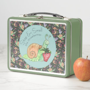Lunch Box Arrêtez et sentez le Motif de l'escargot des frais