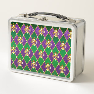 Lunch Box Arrière - plan de bijoux Mardi Gras