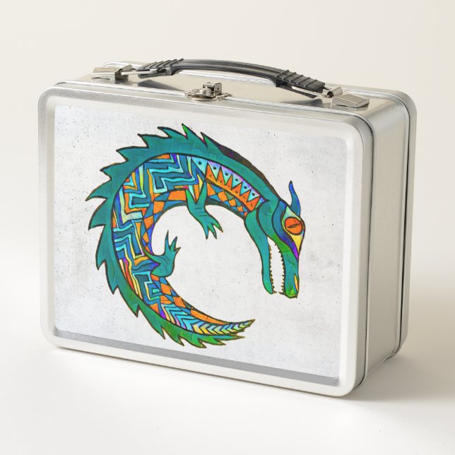 Lunch Box Art de l'alligator tribal (Devant)