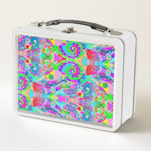 Lunch Box Art de motif peint à la main et numériquement 22