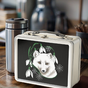 Lunch Box Art Nouveau Renard blanc arctique