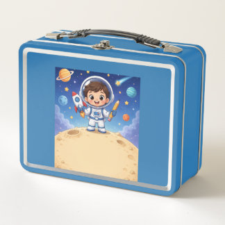 Lunch Box Astronaute enfant prêt à explorer le cahier scolai