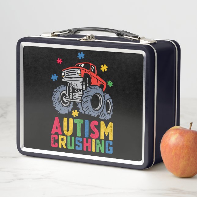 Lunch Box Autisme écrasant Monster Truck Sensibilisation Gar (En situation)