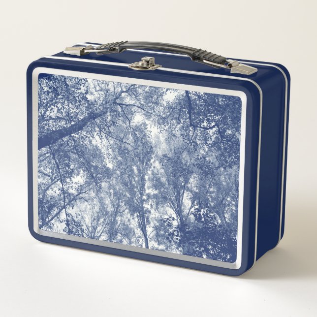 Lunch Box Automne Bleu - Effet Cyanotype (Devant)