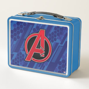Lunch Box Avengers   Motif de logo rouge Avengers haute tech
