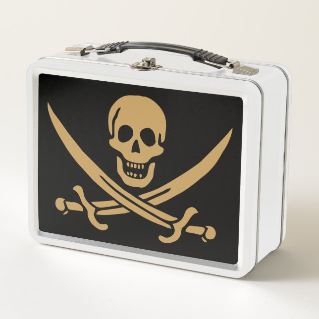 Lunch Box Aztec Gold Crâne et cutlass Pirate Calico Jack (Devant)