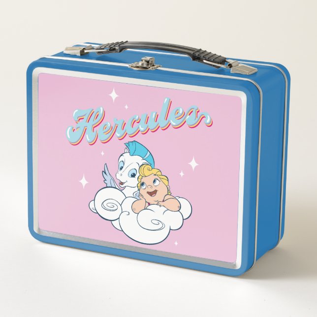 Lunch Box Baby Hercules and Pegasus on a Cloud Metal Lunch B (Devant)