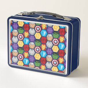 Lunch Box Badge des visages et logos de personnages d'Avenge