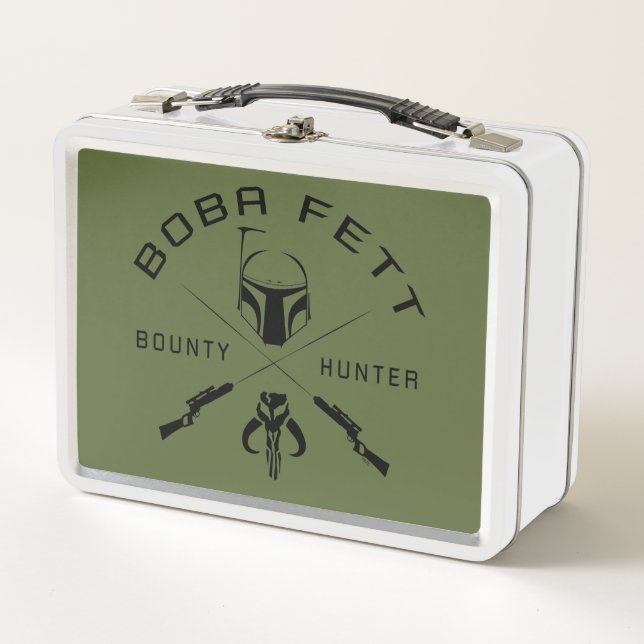 Lunch Box Badge noir Boba Fett (Devant)