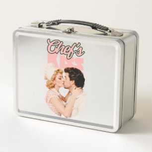 Lunch Box Baiser de Chef Illustration Rétro Femme au Foyer