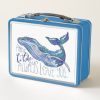 Baleine d'aquarelle - d'I de baleine amour