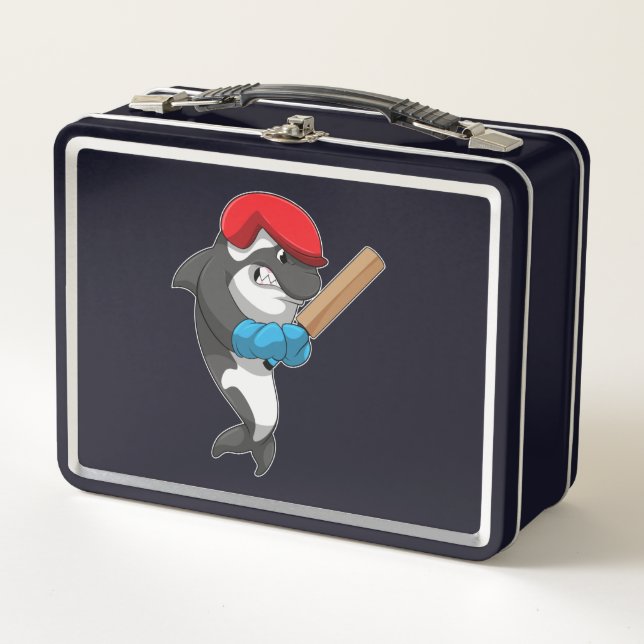 Lunch Box Baleine tueuse au cricket avec chauve-souris de cr (Devant)
