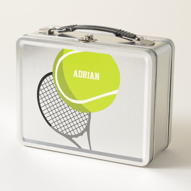 Lunch Box Balle de Tennis & Raquette Racquet Personnalisé (Devant)