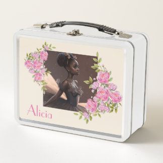 Lunch Box ballerine afro-américaine, fille qui aime le balle
