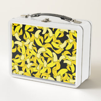 Lunch Box Bananes jaunes vintages : Arrière - plan noir