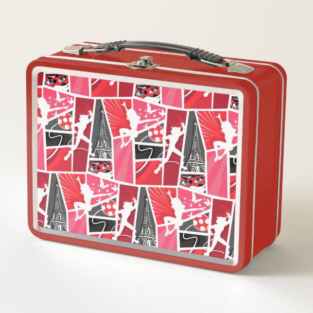 Lunch Box Bande dessinée Miraculaire Ladybug Paris Motif (Devant)