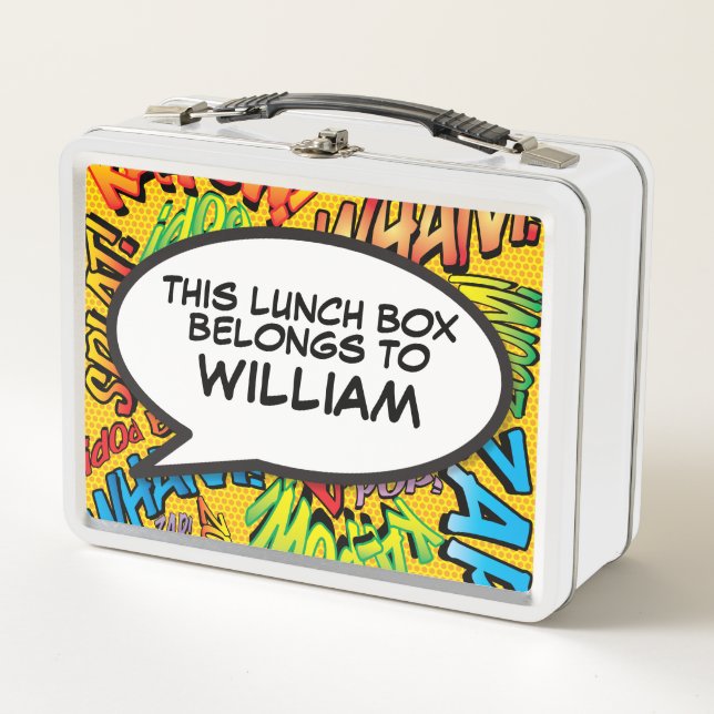 Lunch Box Bande dessinée personnalisée Livre vocale bulle (Devant)