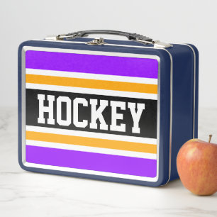 Lunch Box Bandes de course HOCKEY Violet Noir Orange