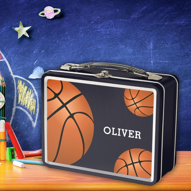 Lunch Box Basket Ball Sports Nom personnalisé (Créateur téléchargé)