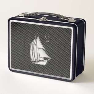 Lunch Box Bateau à voile de style Regatta sur Décor en fibre