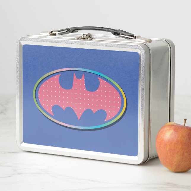 Lunch Box Batman | Logo Pink Polka Dot (En situation)