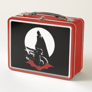 Lunch Box Batman Motorcycle Silhouette